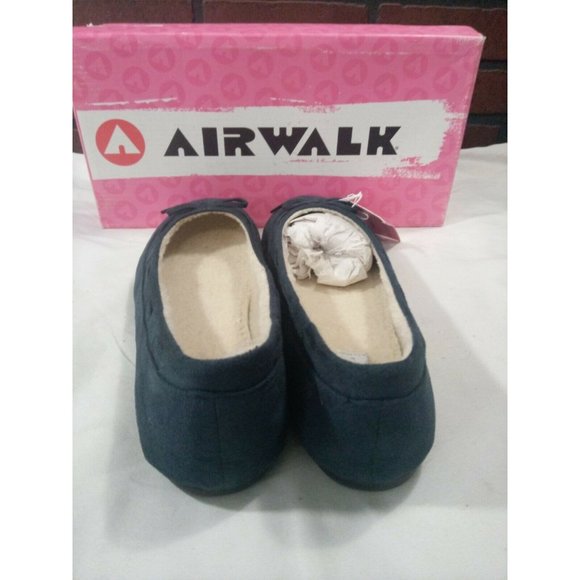 Women's Flake Airwalk Suede Flats Size 10 Navy Blu - Picture 4 of 7